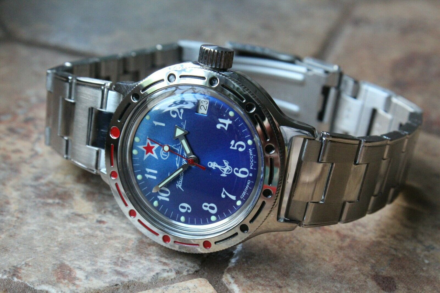 Russian Mechanical Automatic Wrist Watch VOSTOK AMPHIBIAN DIVER 420289