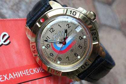 Vostok Komandirsky Military Wrist Watch # 439564 NEW