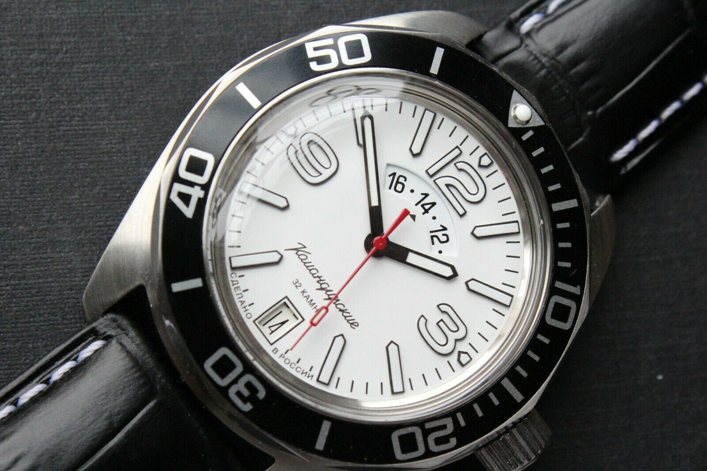 Vostok Komandirsky 030789 Russian Automatic Military Wrist Watch Day Night
