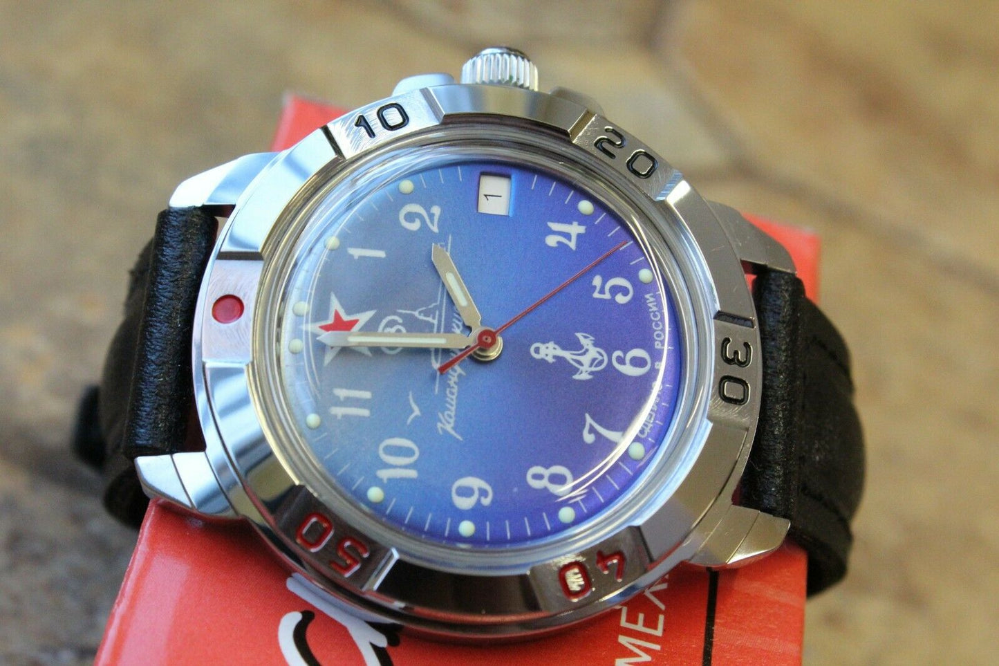 Vostok Komandirsky Military Wrist Watch # 431289 NEW