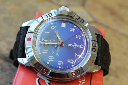 Vostok Komandirsky Military Wrist Watch # 431289 NEW
