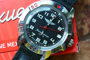 Vostok Komandirsky Military Wrist Watch # 431941 NEW