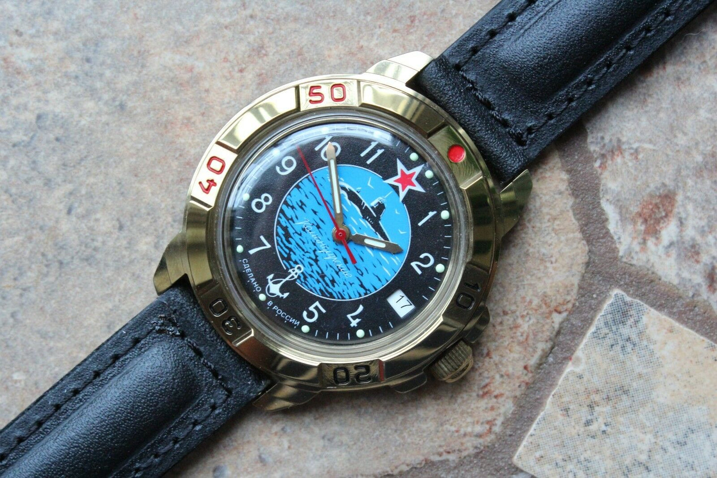 Vostok Komandirsky Military Wrist Watch # 439163 NEW