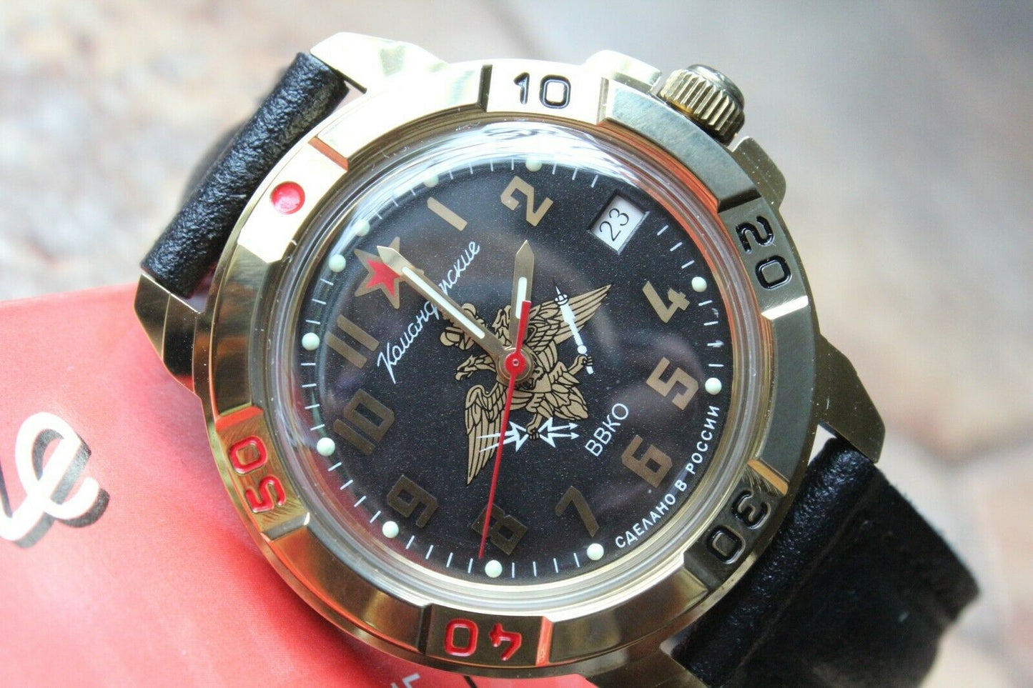 Vostok Komandirsky Russian Military Wrist Watch Aerospace Defense Forces 439632