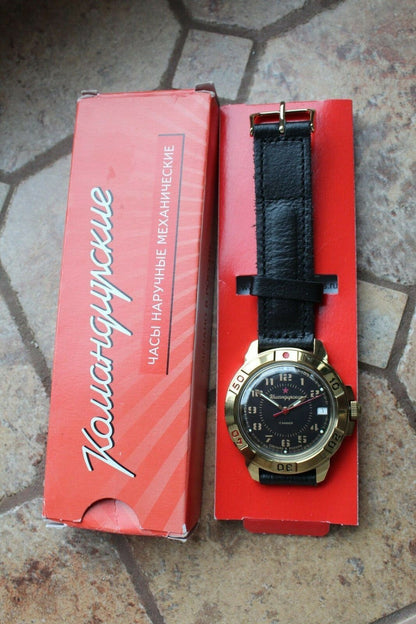 Vostok Komandirsky Military Wrist Watch # 439123 NEW