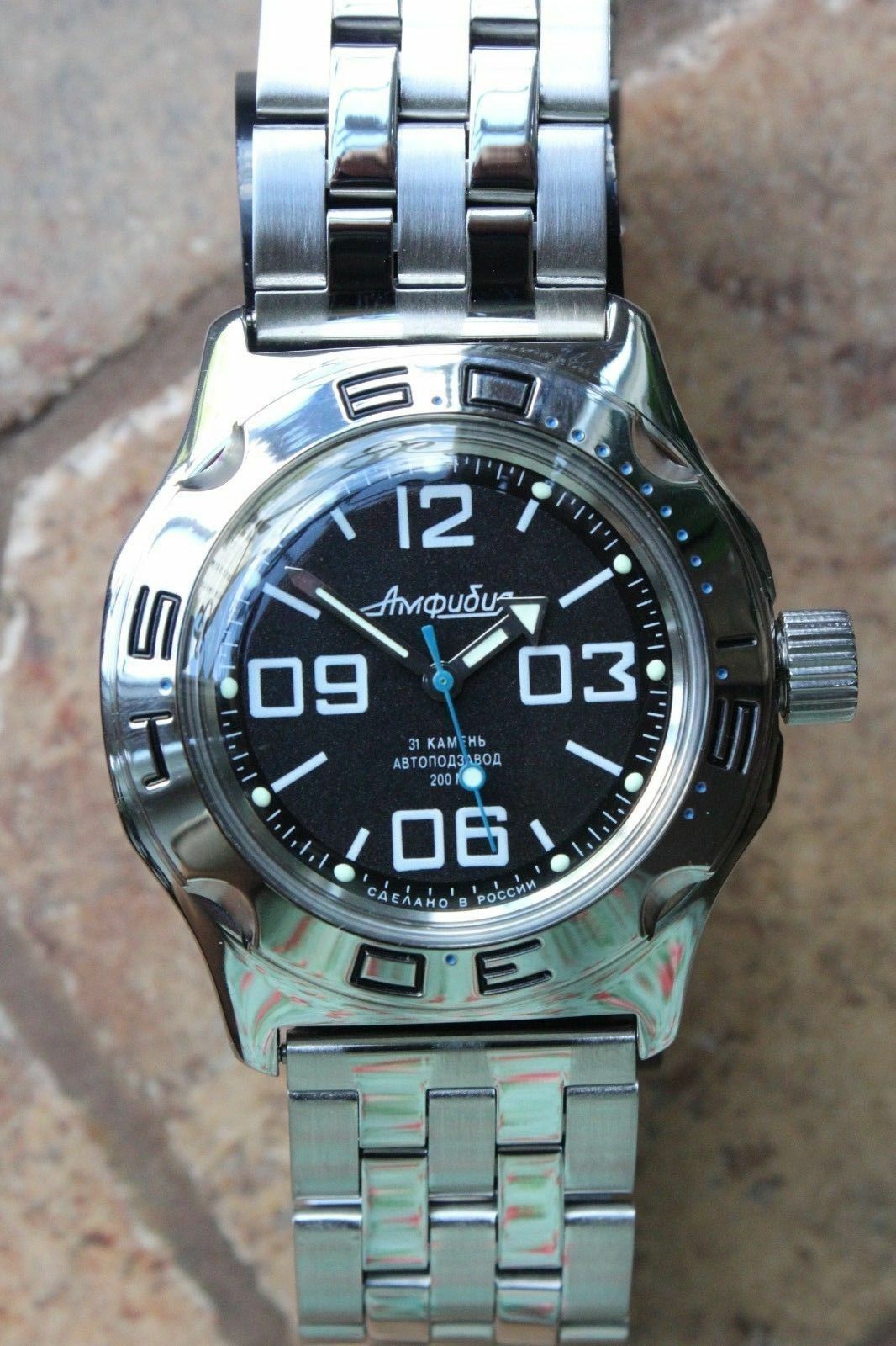 Russian Mechanical Automatic Wrist Watch VOSTOK AMPHIBIAN DIVER 100819