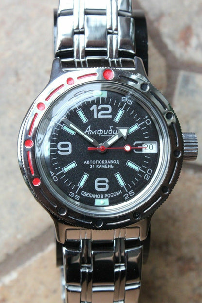 Russian Mechanical Automatic Wrist Watch VOSTOK AMPHIBIAN DIVER 420640