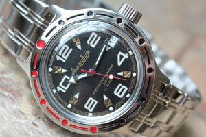 Russian Mechanical Automatic Wrist Watch Vostok Amphibian Diver 420335