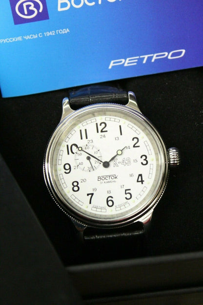 Vostok Komandirsky Classic Retro Auto Russian K-43 Retro wristwatches 540932 New