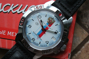 Vostok Komandirsky Military Wrist Watch # 431330 NEW