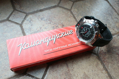 Vostok Komandirsky 431744 Russian Military Mechanical Wrist Watch Red Star