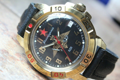 Vostok Komandirsky Military Wrist Watch # 439630 NEW