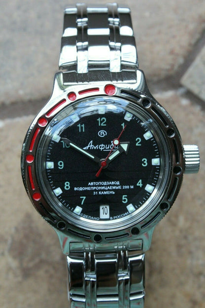 Vostok Amphibian Mechanical Automatic Wrist Watch Diver 420269