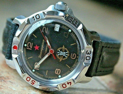 Vostok Komandirskie Mechanical Military Russian wrist watch Red Star 811296