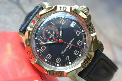 Vostok Komandirsky 819955 Russian Mechanical Military Wrist Watch Marines