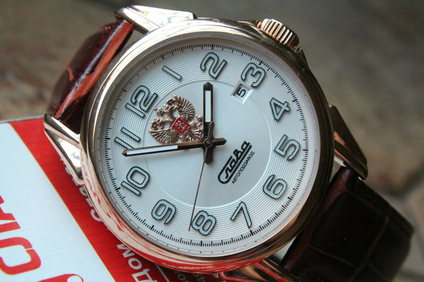 Slava Tradition Mechanical Automatic Russian Classic Wrist Watch 1613839