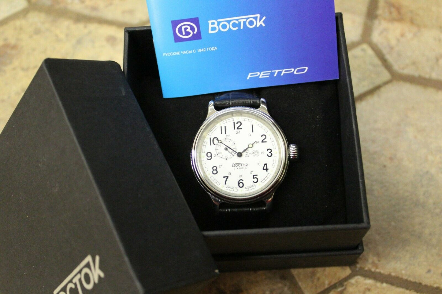 Vostok Komandirsky Classic Retro Auto Russian K-43 Retro wristwatches 540932 New