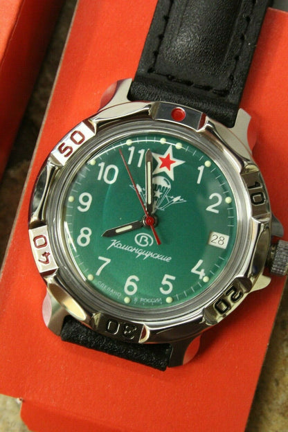 Vostok Komandirskie Mechanical Military Russian wrist watch Airborne 811307