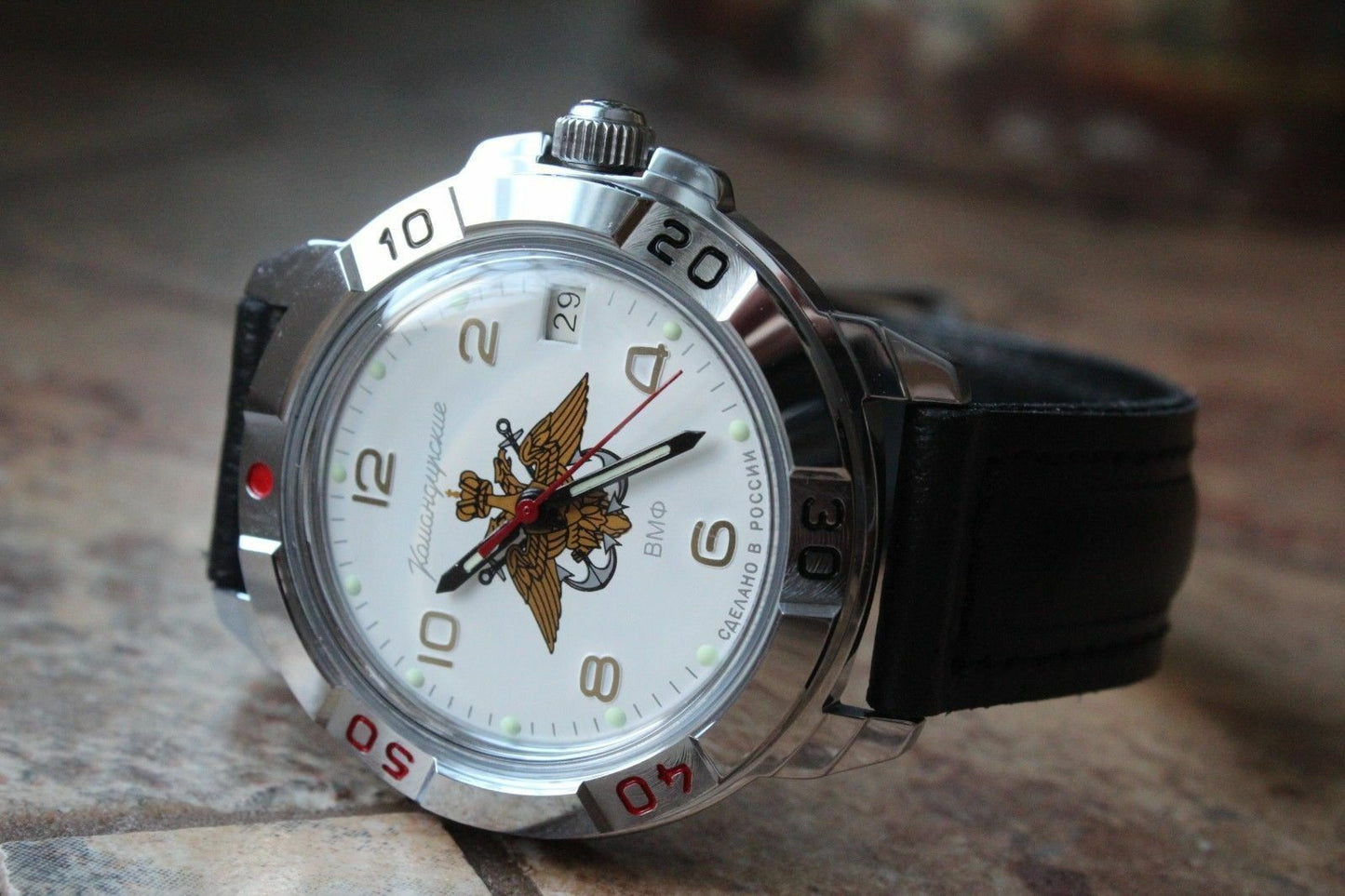 Vostok Komandirsky Military Wrist Watch # 431829 NEW