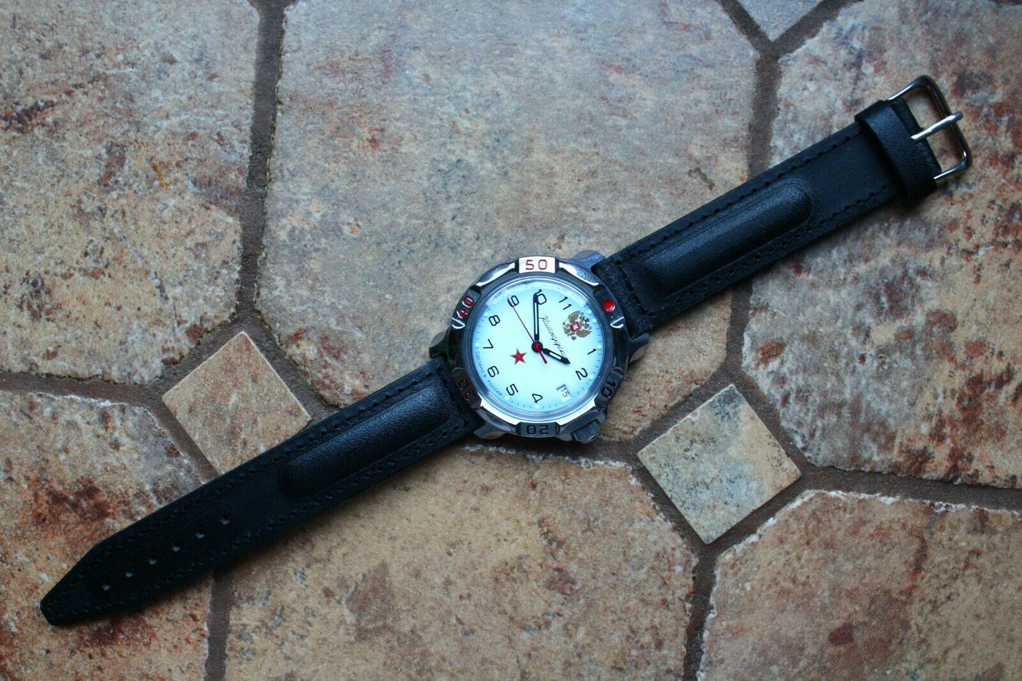 Vostok Komandirskie Mechanical Military Russian wrist watch Star Eagle 811323