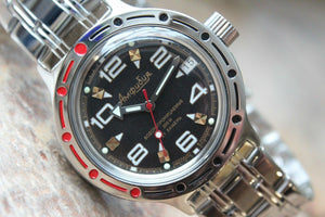 Russian Mechanical Automatic Wrist Watch Vostok Amphibian Diver 420335