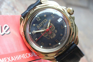 Vostok Komandirsky Russian Military Wrist Watch # 219770 NEW