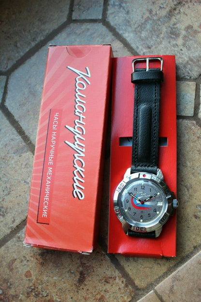 Vostok Komandirsky Military Wrist Watch # 431562 NEW