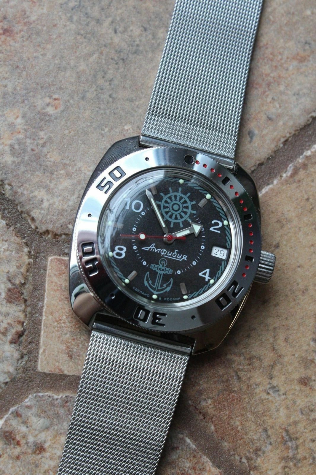 Vostok Amphibian Marine limited Russia wrist watch 710526-S1
