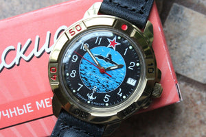 Vostok Komandirsky Military Wrist Watch # 439163 NEW