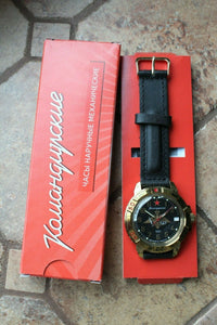Vostok Komandirsky Military Wrist Watch # 439630 NEW