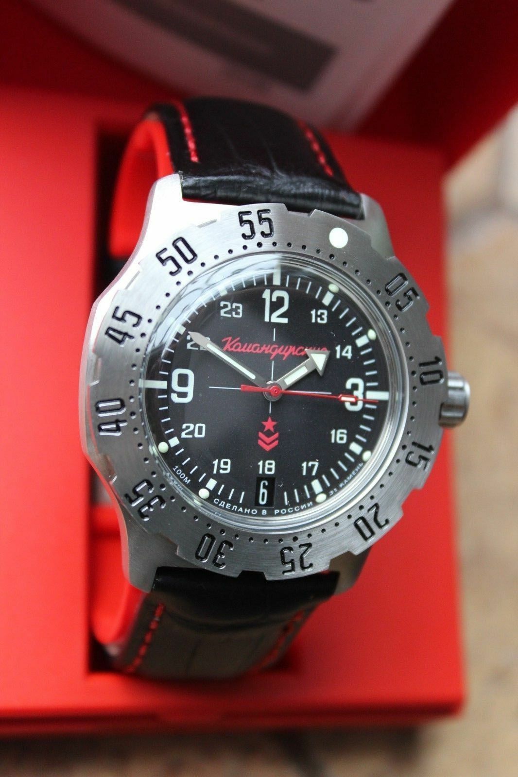 Vostok Mechanical Automatic Wrist Watch Komandirsky K-35 350503