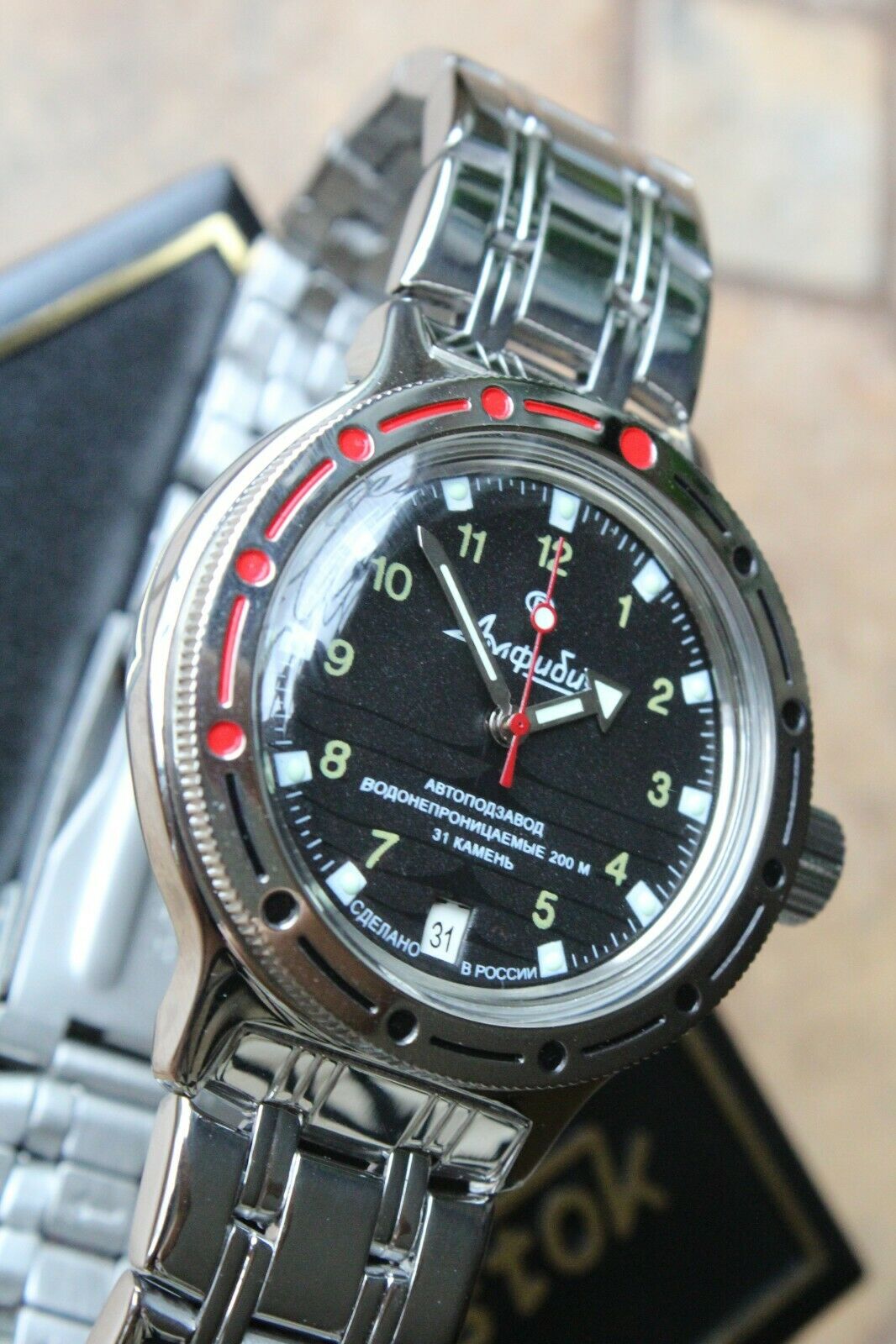 Vostok Amphibian Mechanical Automatic Wrist Watch Diver 420270