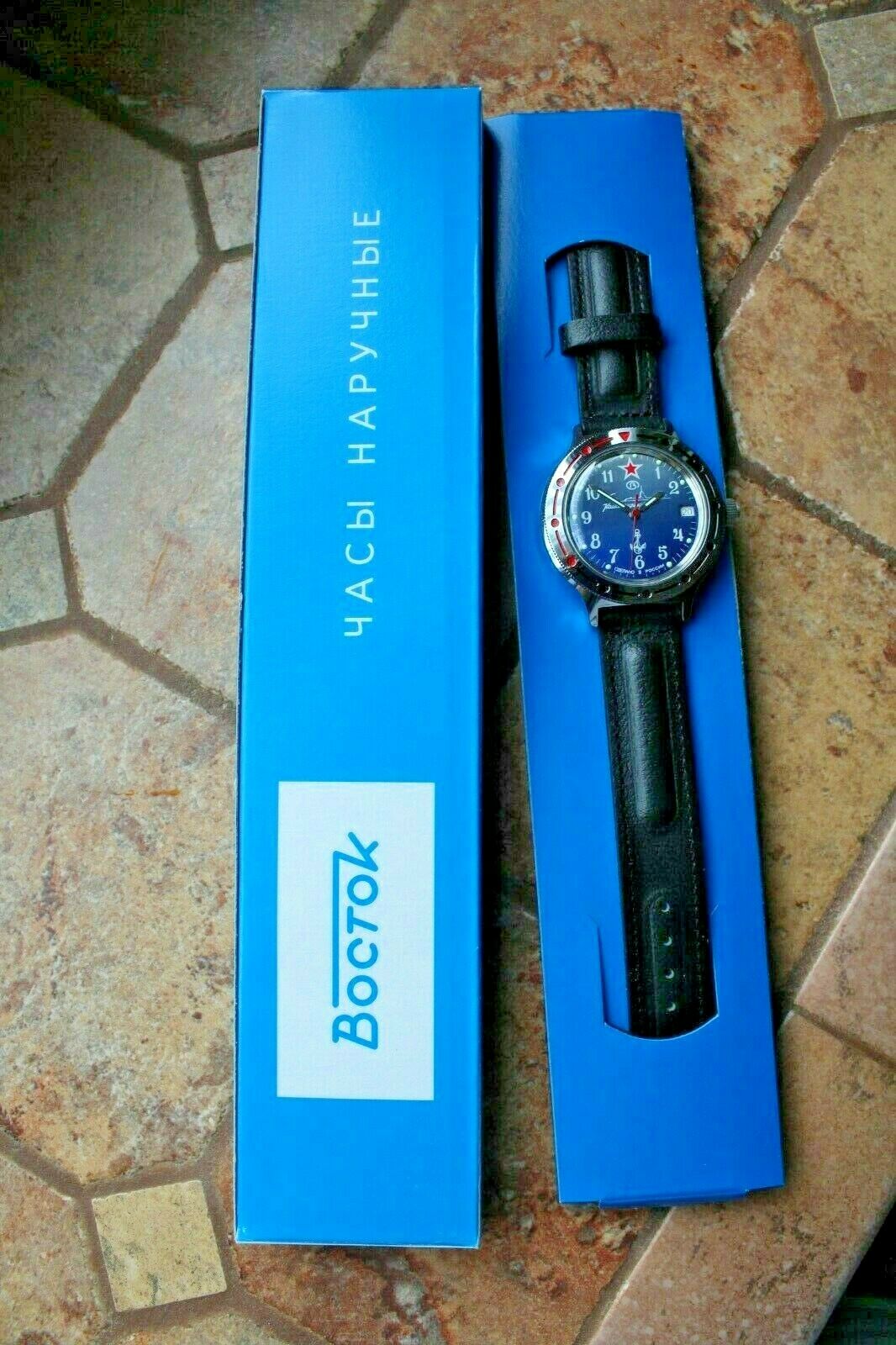 Vostok Komandirsky Auto Russian Military Wrist Watch # 921289 NEW