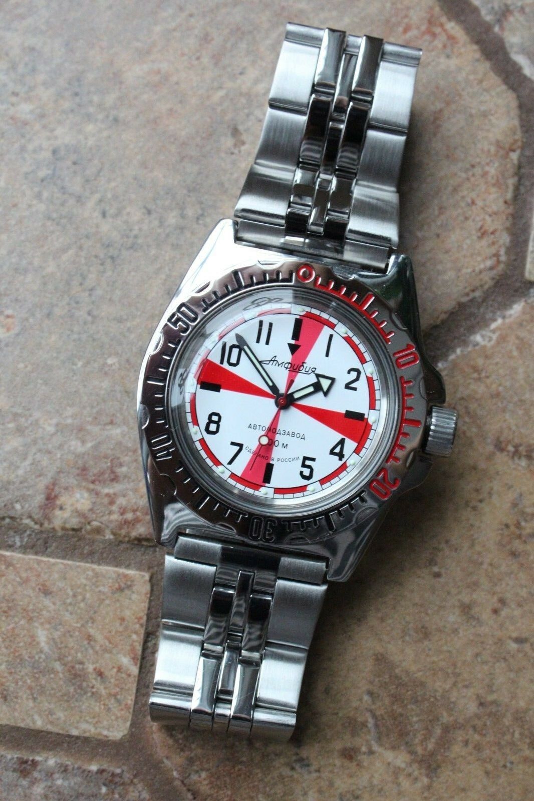 Russian Mechanical Automatic Wrist Watch VOSTOK AMPHIBIAN DIVER 110750