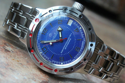 Voostok Amphibian Mechanical Automatic Wrist Watch Diver 420007
