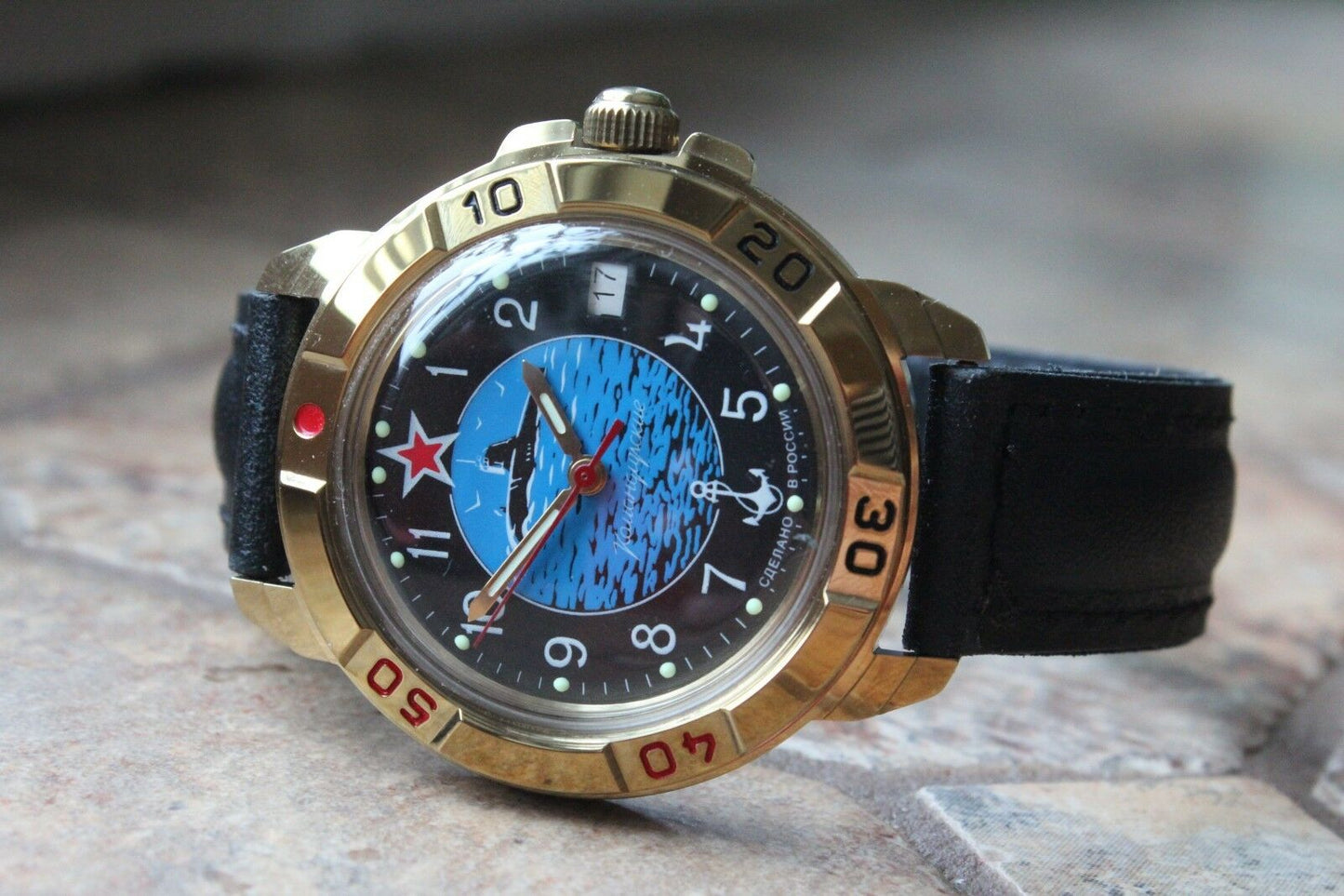 Vostok Komandirsky Military Wrist Watch # 439163 NEW
