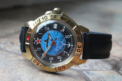 Vostok Komandirsky Military Wrist Watch # 439163 NEW