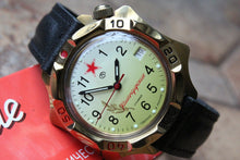 Load image into Gallery viewer, Vostok Komandirsky Russian Military Wrist Watch # 539707 NEW
