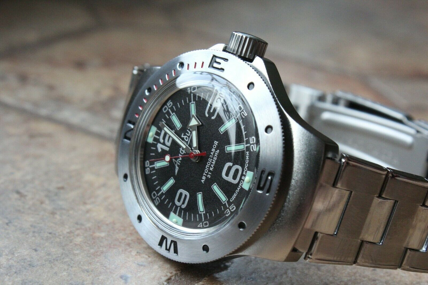 Vostok Amphibian Auto Russian diver wrist watch 060640