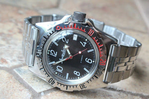 Vostok Amphibian Russian Auto diver wrist watch 110909