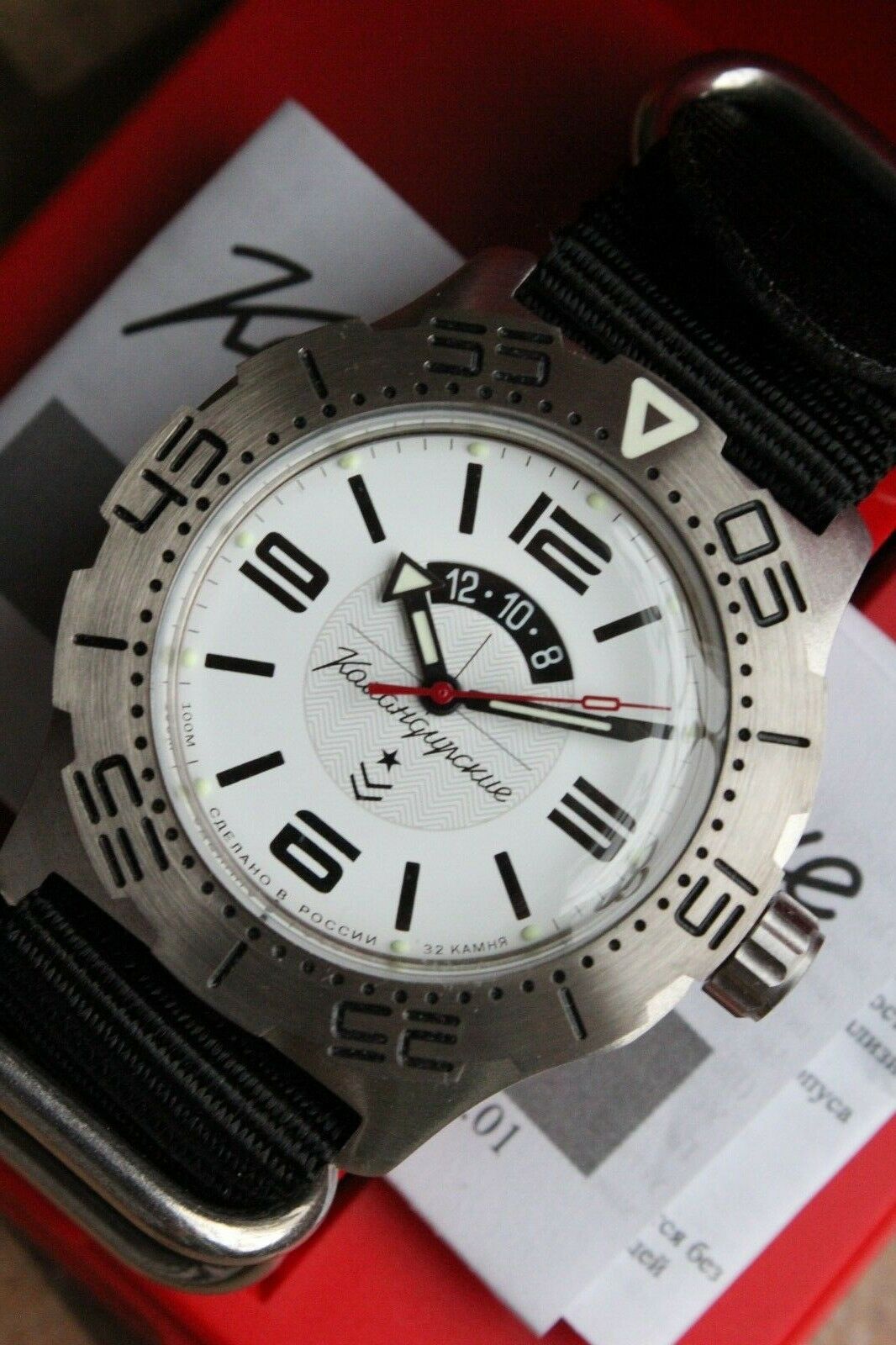 Russian Mechanical Automatic Wrist Watch VOSTOK Komandirsky K-35 350618