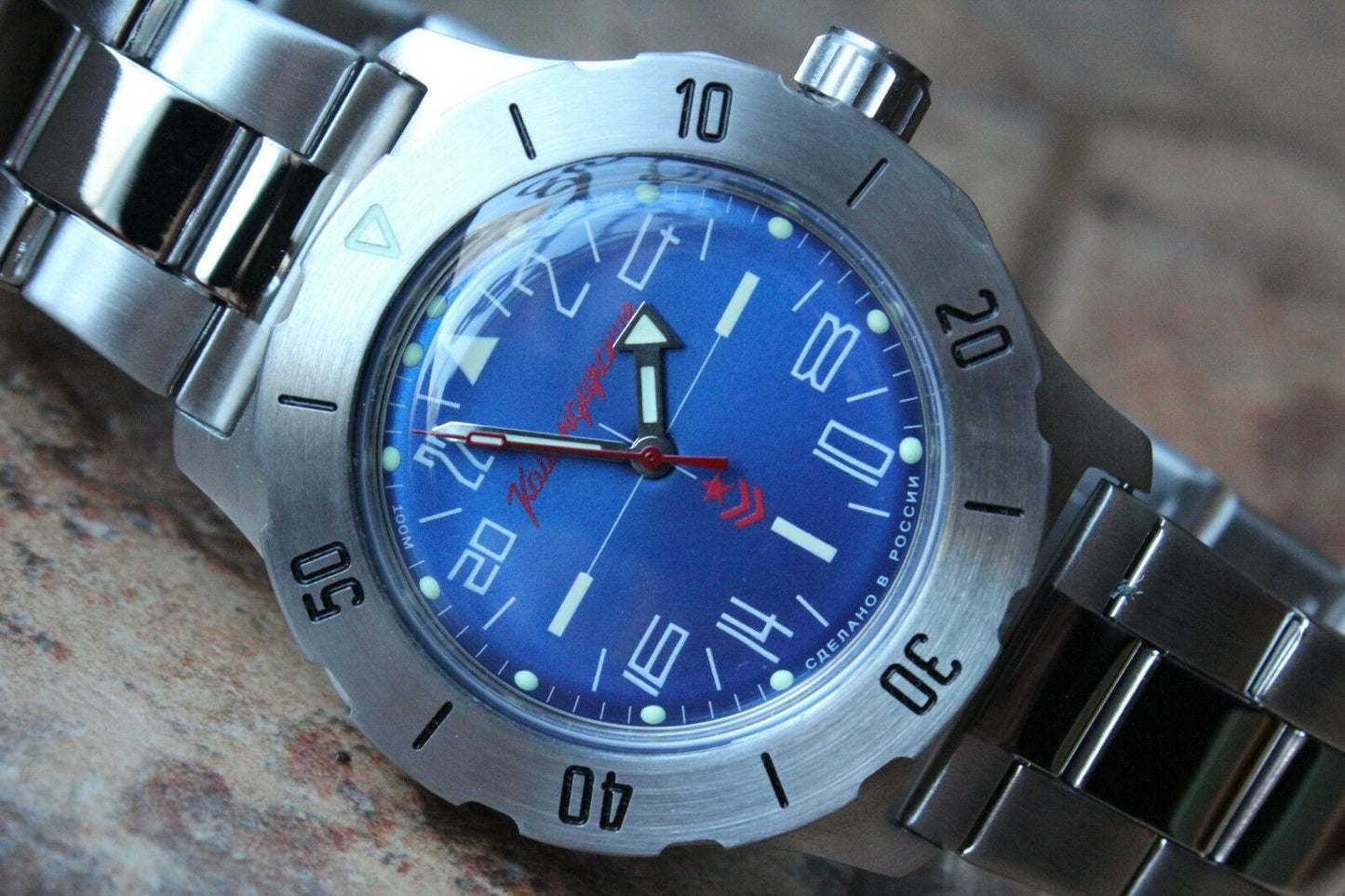Russian Mechanical Automatic Wrist Watch VOSTOK Komandirsky K-35 350642