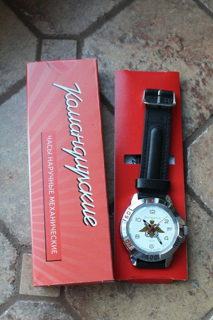 Vostok Komandirsky Military Wrist Watch # 431829 NEW