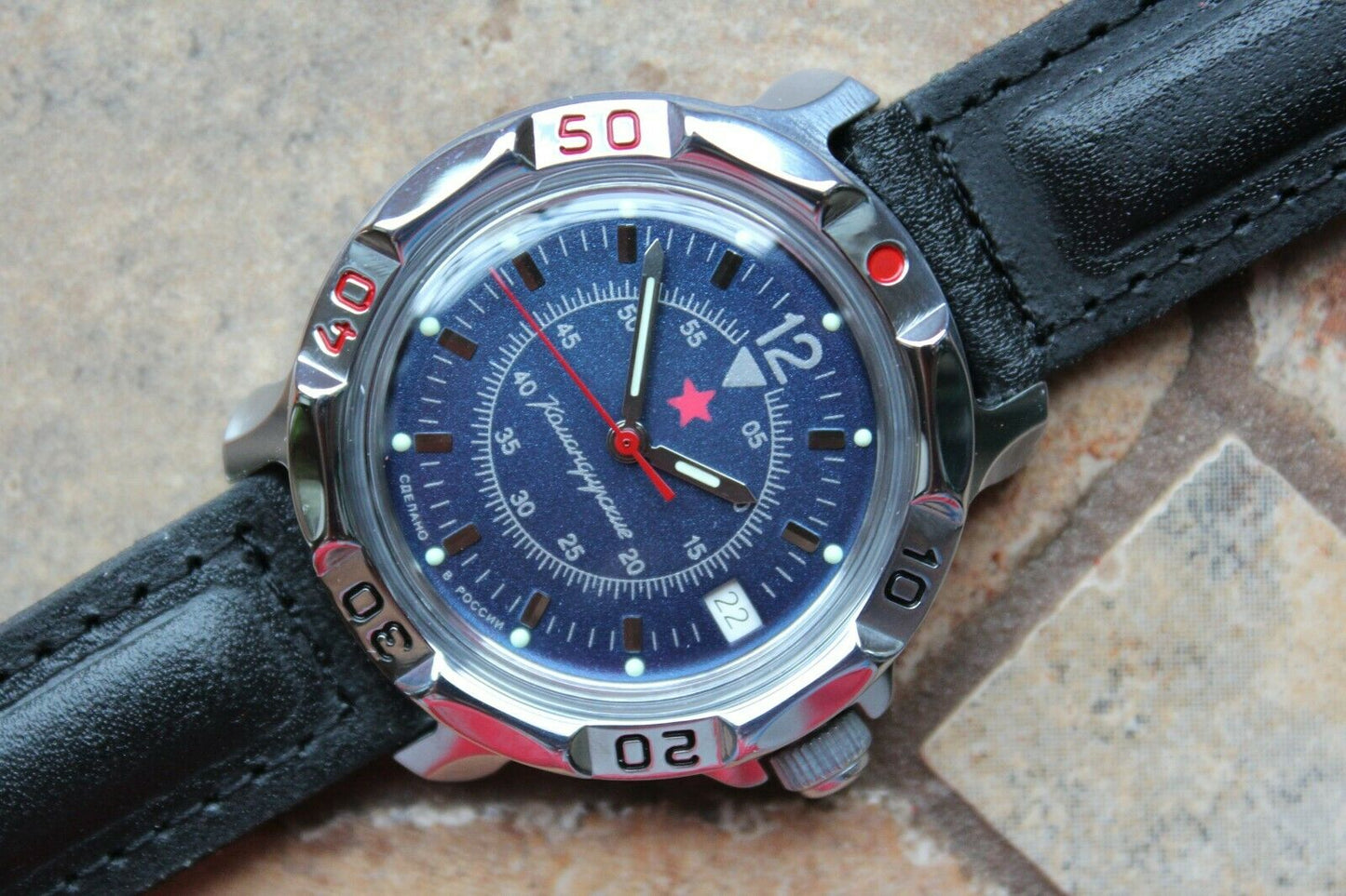 Vostok Komandirskie Mechanical Military Russian wrist watch Star 811398