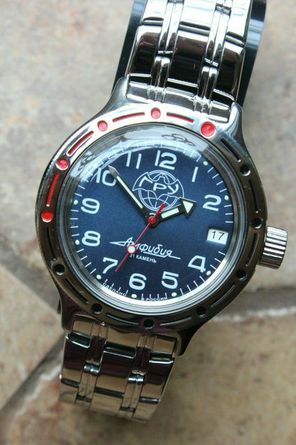 Russian Mechanical Automatic Wrist Watch VOSTOK AMPHIBIAN DIVE GRU 420866