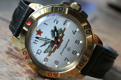 Vostok Komandirsky  Military Wrist Watch # 439823 NEW