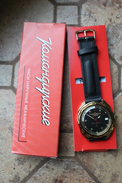 Vostok Komandirsky Russian Military Wrist Watch # 219452 NEW