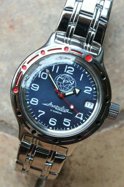 Russian Mechanical Automatic Wrist Watch VOSTOK AMPHIBIAN DIVE GRU 420866