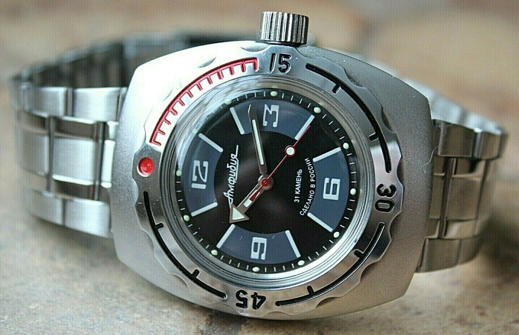 Russian Mechanical Automatic Wrist Watch VOSTOK AMPHIBIAN DIVER 090510