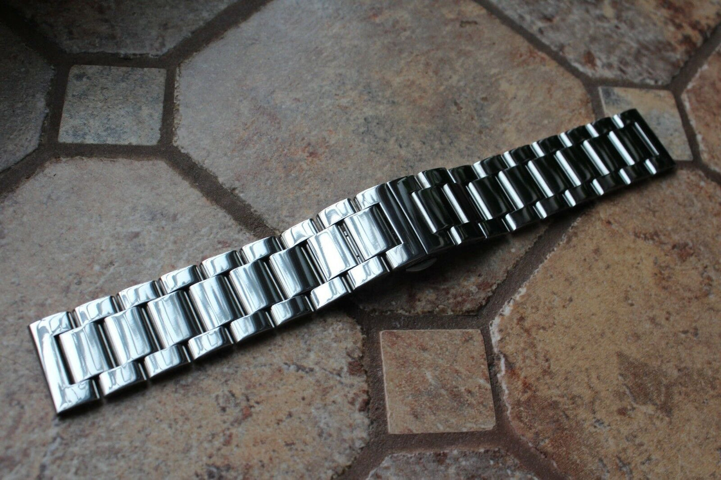 Stainless Steel Link Bracelet Metal Strap Watch Band Butterfly Buckle 14-26 mm